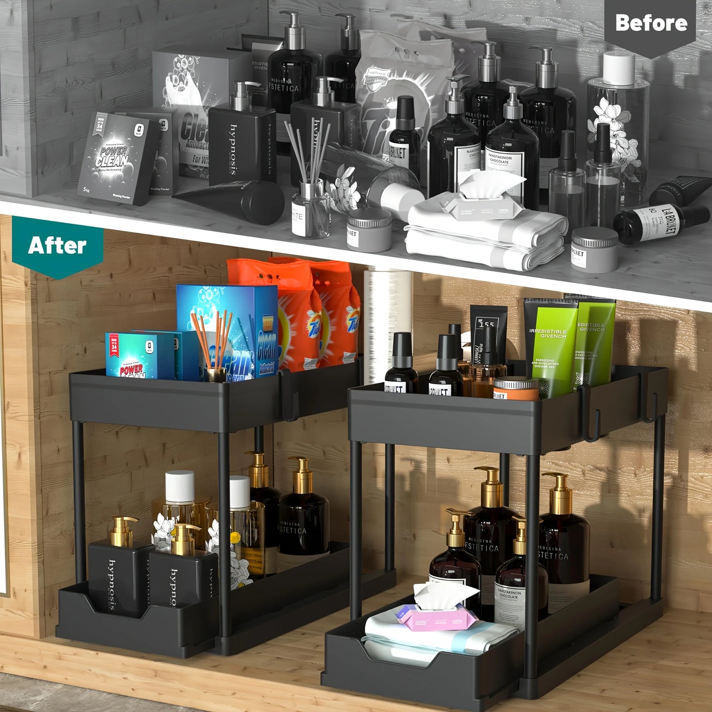 ClearNest™ Pull-Out Cabinet Organizer