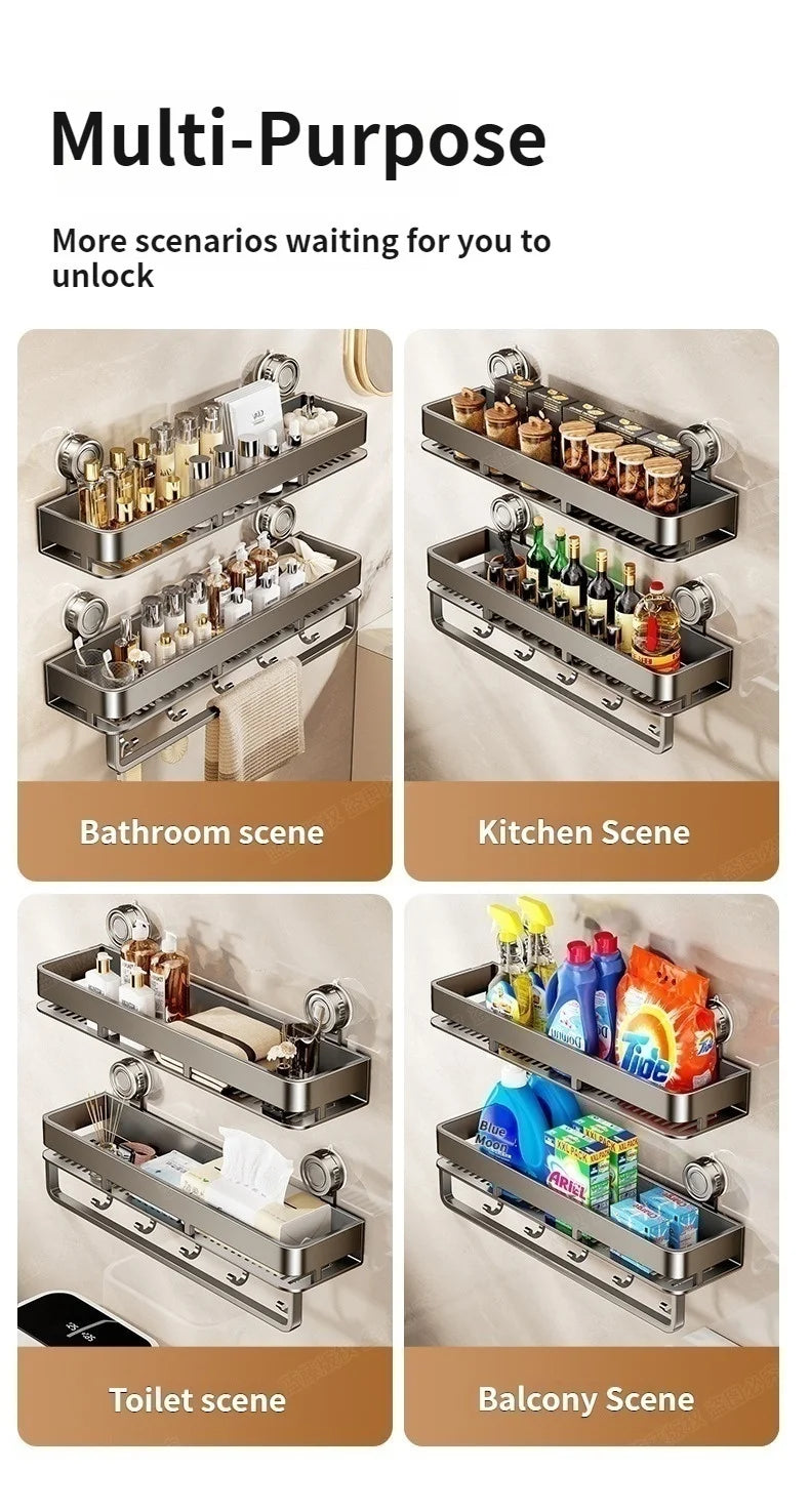 ClearNest™ Suction Cup Shower Storage Rack