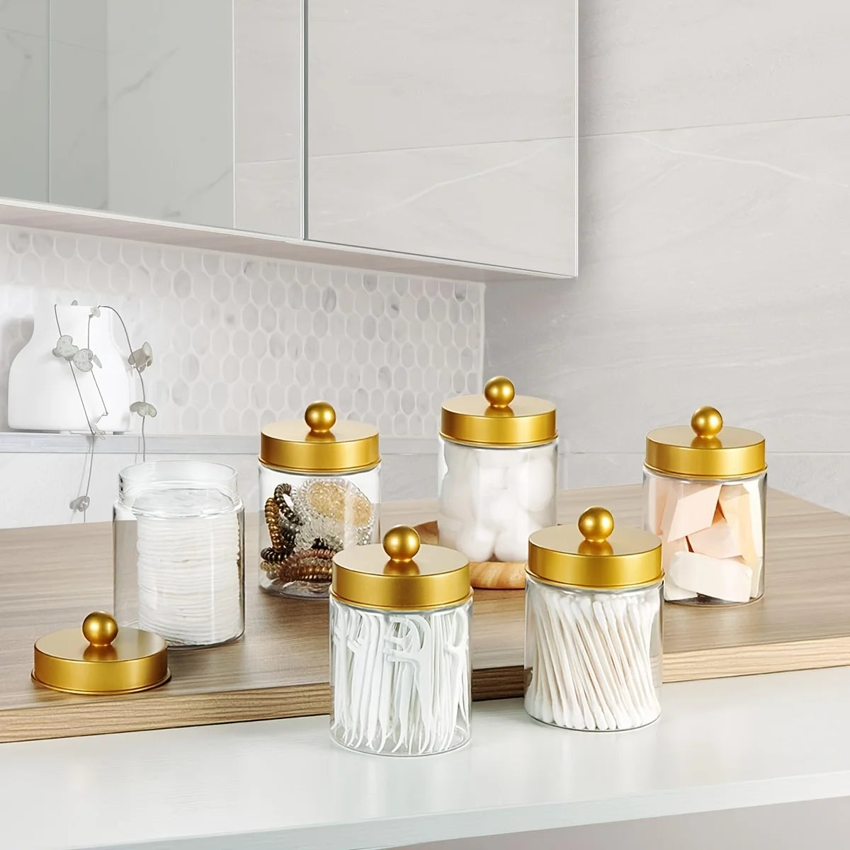 ClearNest™ Bathroom Essentials Jar Set