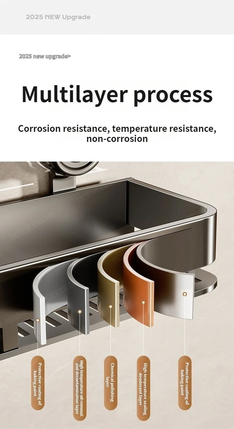 ClearNest™ Suction Cup Shower Storage Rack