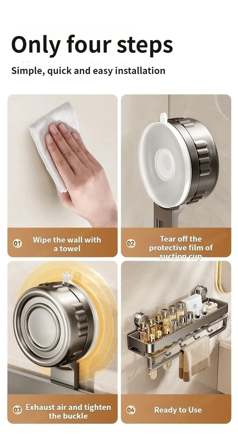 ClearNest™ Suction Cup Shower Storage Rack