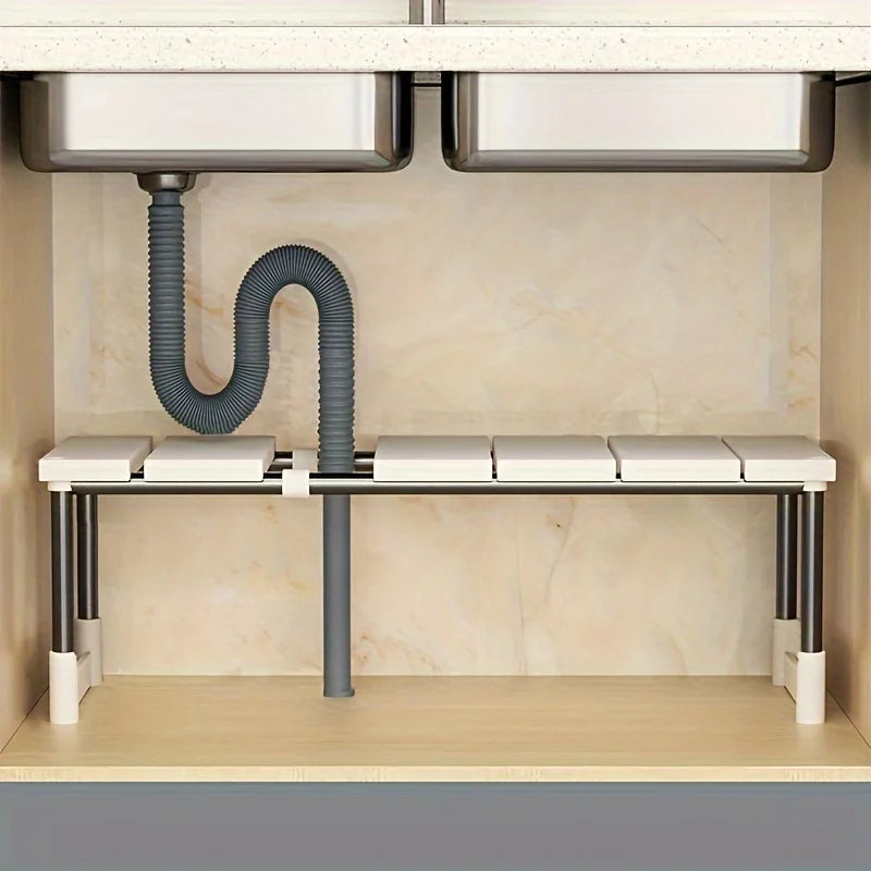 ClearNest™ Adjustable Under Sink Storage Rack