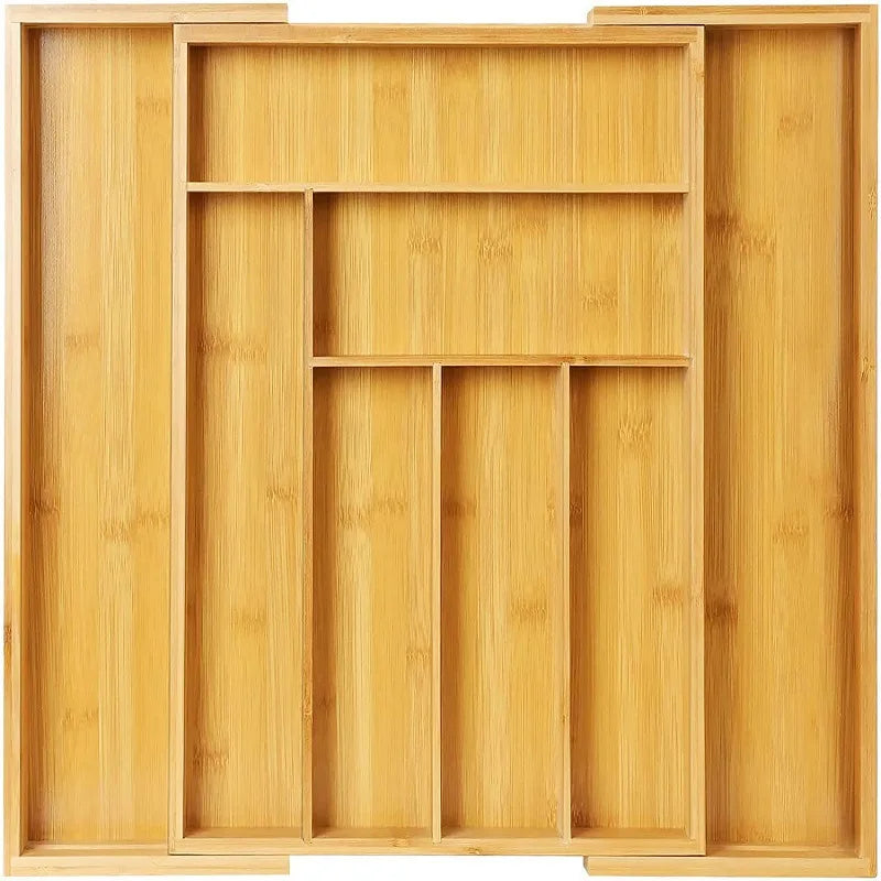 ClearNest™ Expandable Bamboo Drawer Organizer